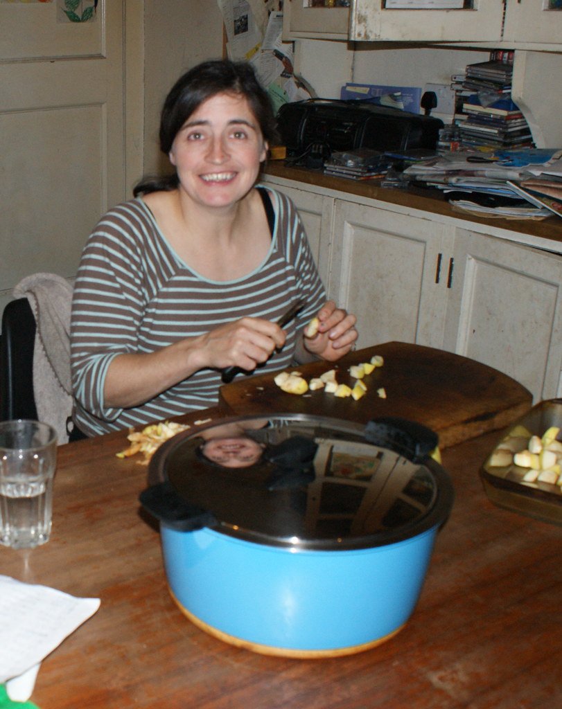 Black cast-iron casserole pot with lid